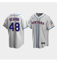 Men's New York Mets Jacob deGrom 60th Anniversary Replica Gray Jersey