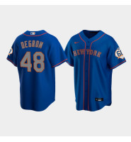 Men's New York Mets Jacob deGrom 60th Anniversary Replica Royal Jersey Men's New York Mets Jacob deGrom 60th Anniversary Replica Royal Jersey