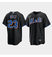 Men's New York Mets Javier Baez 2022 Replica Alternate Black Jersey
