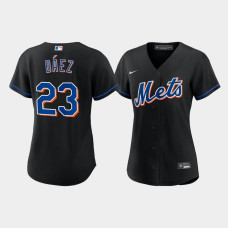 Women's New York Mets Javier Baez 2022 Replica Alternate Black Jersey