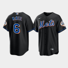 Men's New York Mets Jeff McNeil 60th Anniversary Replica Black Jersey