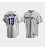 Men's New York Mets Luis Guillorme 60th Anniversary Replica Gray Jersey Men's New York Mets Luis Guillorme 60th Anniversary Replica Gray Jersey
