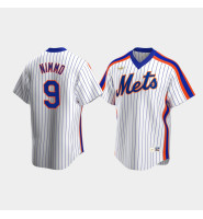 Men's New York Mets #9 Brandon Nimmo Cooperstown Collection Home Nike White Jersey Men's New York Mets #9 Brandon Nimmo Cooperstown Collection Home Nike White Jersey