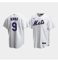 Men's New York Mets #9 Brandon Nimmo White Replica Nike Home Jersey