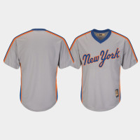 New York Mets Gray Cooperstown Collection Replica Cool Base Big & Tall Jersey Men's