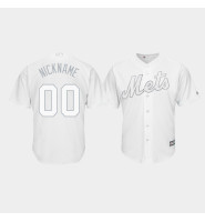 New York Mets #00 Custom 2019 Players' Weekend Nickname White Replica Jersey Men's