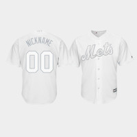 New York Mets #00 Custom 2019 Players' Weekend Nickname White Replica Jersey Men's