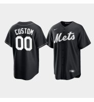 New York Mets Custom Black Alternate Fashion Replica Jersey