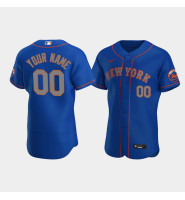 Men's New York Mets #00 Custom Royal Authentic 2020 Alternate Jersey Men's New York Mets #00 Custom Royal Authentic 2020 Alternate Jersey