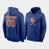 Men's New York Mets Custom #00 Legacy Royal Performance Pullover Hoodie
