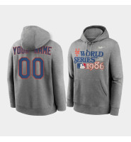New York Mets Custom Gray World Series 35th Anniversary Hoodie