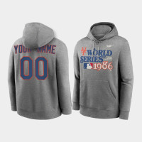 New York Mets Custom Gray World Series 35th Anniversary Hoodie