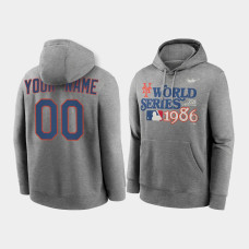 New York Mets Custom Gray World Series 35th Anniversary Hoodie