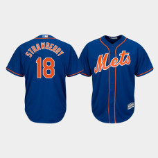 Men's New York Mets Darryl Strawberry #18 Royal Cool Base Player Jersey
