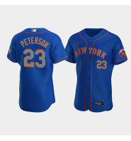 Men's New York Mets #23 David Peterson Royal Authentic Alternate Jersey Men's New York Mets #23 David Peterson Royal Authentic Alternate Jersey