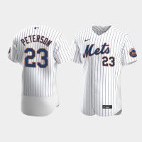 Men's New York Mets #23 David Peterson White Authentic Home Jersey