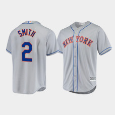 Men's New York Mets Dominic Smith Gray Cool Base Official Player Road Jersey
