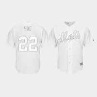 New York Mets #22 Dominic Smith 2019 Players' Weekend Sug White Replica Jersey Men's