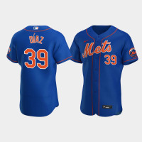 Men's New York Mets #39 Edwin Diaz Royal Authentic Team Logo 2020 Alternate Jersey