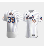 Men's New York Mets #39 Edwin Diaz White Authentic 2020 Home Jersey