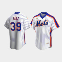 Men's New York Mets #39 Edwin Diaz Cooperstown Collection Home Nike White Jersey