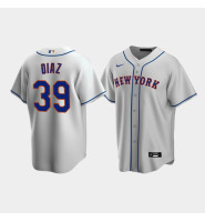 Men's New York Mets #39 Edwin Diaz Gray Replica Nike Road Jersey
