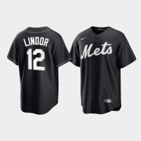 New York Mets Francisco Lindor Black Alternate Fashion Replica Jersey