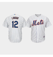 Men's New York Mets #12 Francisco Lindor White Cool Base Player Jersey Men's New York Mets #12 Francisco Lindor White Cool Base Player Jersey