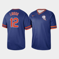 Men's New York Mets Francisco Lindor #12 Royal Cooperstown Collection Legend Jersey