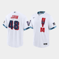 Men's New York Mets Jacob deGrom White 2021 MLB All-Star Game Replica Jersey