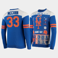 Men's New York Mets James McCann Royal 2021 Christmas Ugly Sweater
