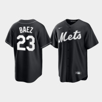 New York Mets Javier Baez Black Alternate Fashion Replica Jersey