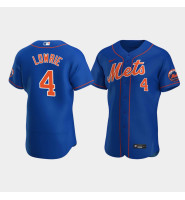 Men's New York Mets #4 Jed Lowrie Royal Authentic Team Logo 2020 Alternate Jersey Men's New York Mets #4 Jed Lowrie Royal Authentic Team Logo 2020 Alternate Jersey