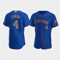 Men's New York Mets #4 Jed Lowrie Royal Authentic 2020 Alternate Jersey