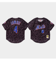 Men's New York Mets Jed Lowrie #4 Charcoal BAPE x Mitchell & Ness Jersey Men's New York Mets Jed Lowrie #4 Charcoal BAPE x Mitchell & Ness Jersey