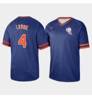 Men's New York Mets Jed Lowrie #4 Royal Cooperstown Collection V-Neck Legend Jersey