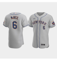 Men's New York Mets #6 Jeff McNeil Gray Authentic 2020 Road Jersey