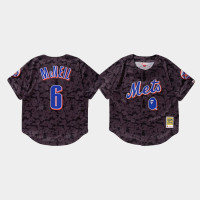 Men's New York Mets Jeff McNeil #6 Charcoal BAPE x Mitchell & Ness Jersey