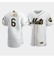 Men's New York Mets Jeff McNeil #6 White Golden Edition Authentic Jersey