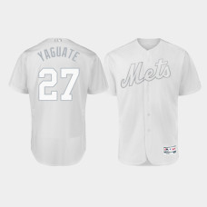 Men's New York Mets Authentic #27 Jeurys Familia 2019 Players' Weekend White Yaguate Jersey