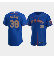 Men's New York Mets #38 Justin Wilson Royal Authentic 2020 Alternate Jersey Men's New York Mets #38 Justin Wilson Royal Authentic 2020 Alternate Jersey