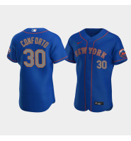Men's New York Mets #30 Michael Conforto Royal Authentic 2020 Alternate Jersey