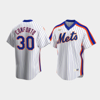 Men's New York Mets #30 Michael Conforto Cooperstown Collection Home Nike White Jersey