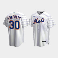 Men's New York Mets #30 Michael Conforto White Replica Nike Home Jersey