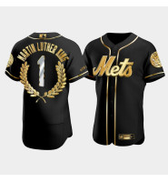 Martin Luther King New York Mets Black Golden Edition Jersey Martin Luther King New York Mets Black Golden Edition Jersey