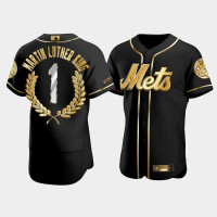 Martin Luther King New York Mets Black Golden Edition Jersey