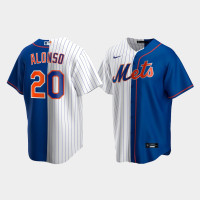Pete Alonso New York Mets White Royal Split Replica Jersey