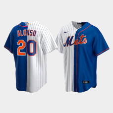 Pete Alonso New York Mets White Royal Split Replica Jersey