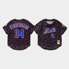Men's New York Mets Noah Syndergaard #34 Charcoal BAPE x Mitchell & Ness Jersey