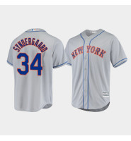 Men's New York Mets Noah Syndergaard Gray Cool Base Official Player Road Jersey Men's New York Mets Noah Syndergaard Gray Cool Base Official Player Road Jersey